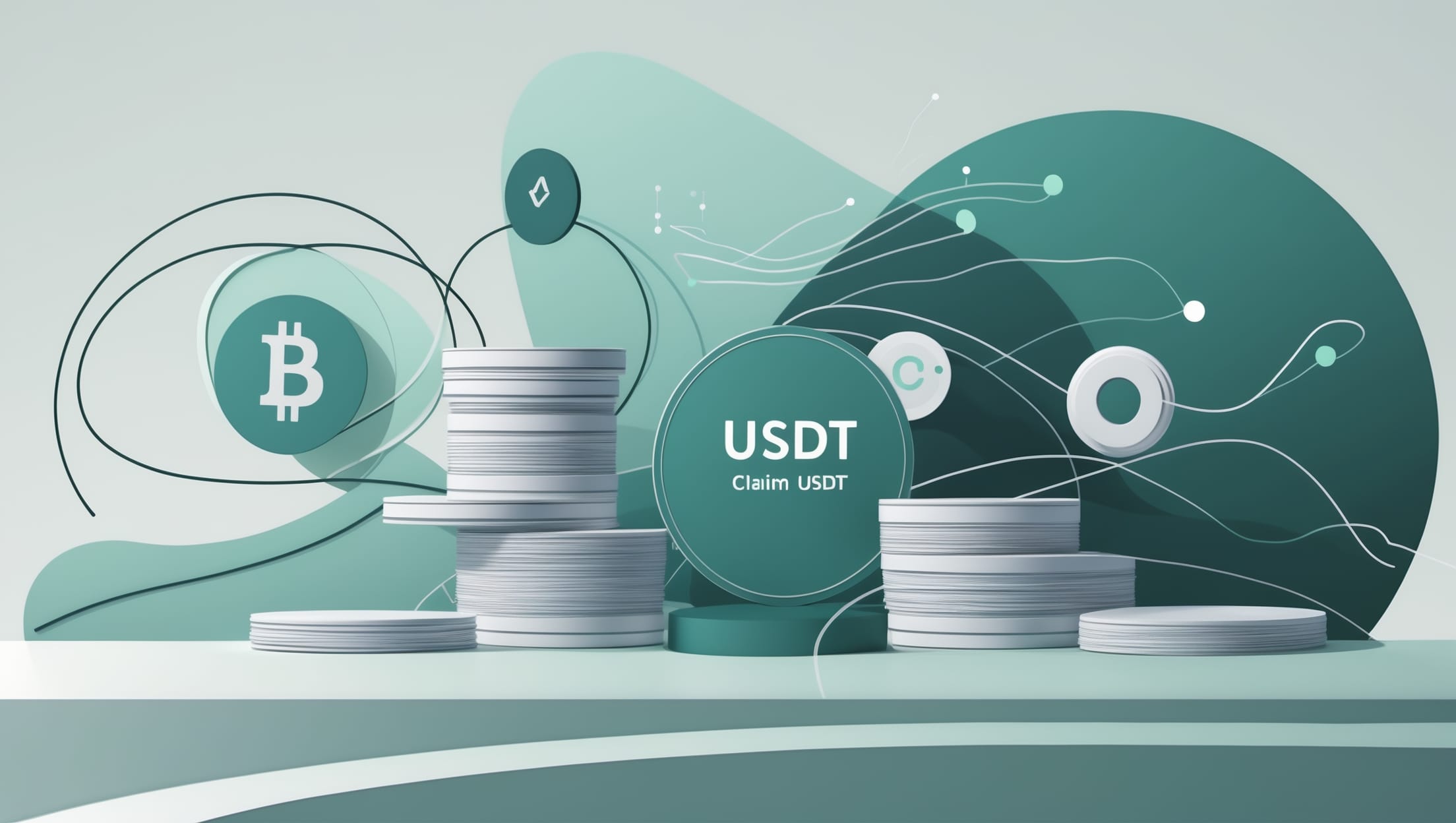 A secure digital wallet displaying a balance of claim USDT